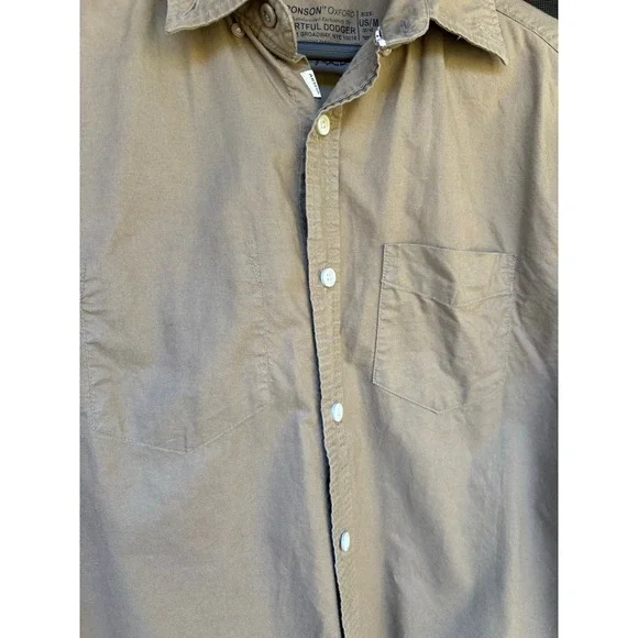 Artful Dodger Olive Green The Bronson Oxford Long Sleeve Button Down - M - Picture 7 of 8